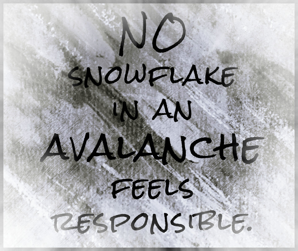 Snowflakes and avalanches